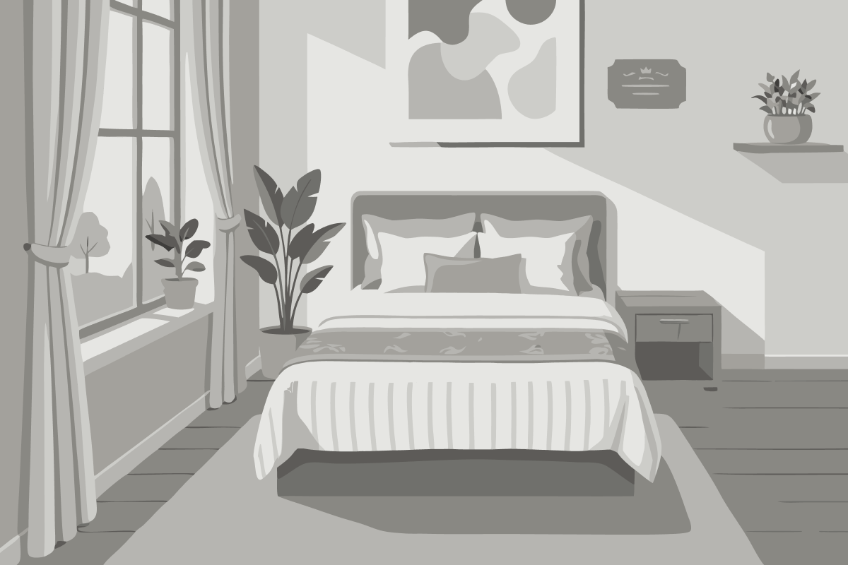 Studio with Two Double Beds - Non-Smoking